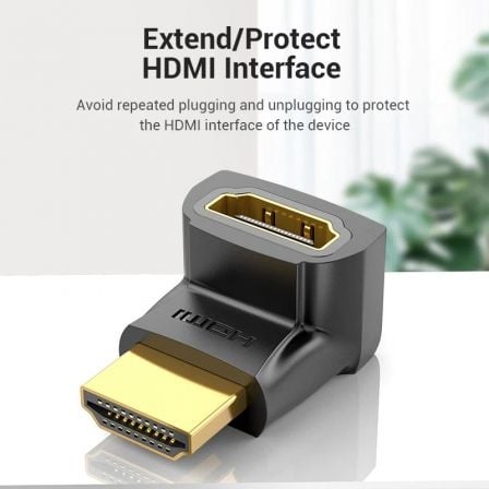Adaptador HDMI 4K 270º Vention AINB0/ HDMI Macho - HDMI Fêmea - Imagem 4