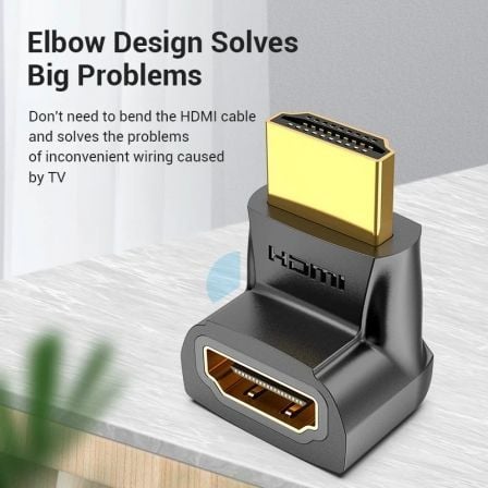 Adaptador HDMI 4K 270º Vention AINB0/ HDMI Macho - HDMI Fêmea - Imagem 3