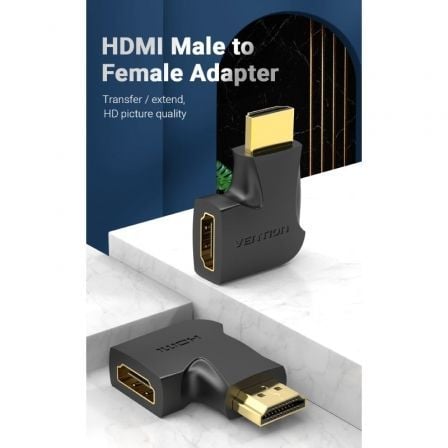 Adaptador HDMI 4K 90º Vention AIPB0/ HDMI Macho - HDMI Fêmea - Imagem 4