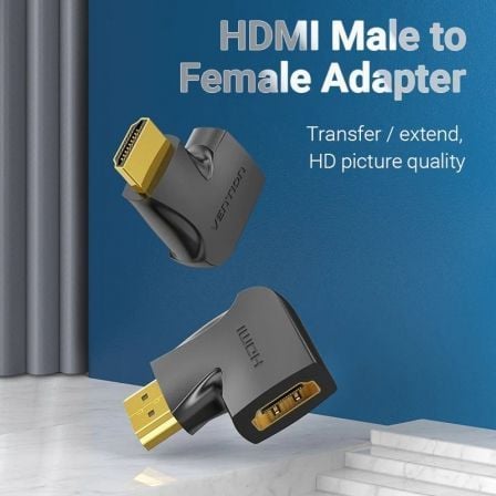 Adaptador HDMI 4K 270º Vention AIQB0/ HDMI Macho - HDMI Fêmea - Imagem 2