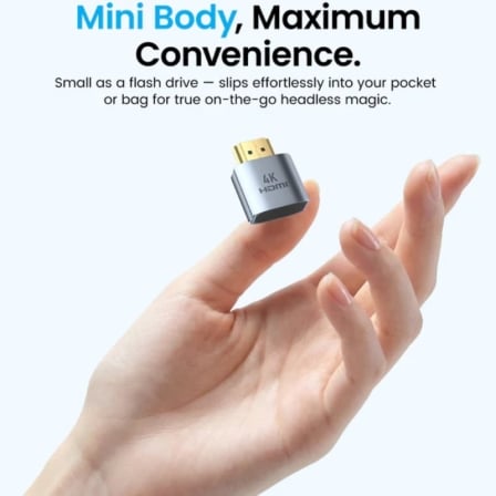 Adaptador HDMI Dummy Plug Vention AIX 4K 60Hz Alumínio Cinzento - Imagem 2
