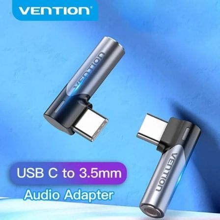Adaptador Áudio Vention BGWH0/ Jack 3.5 Fêmea - USB Tipo-C Macho/ Cinzento - Imagem 2