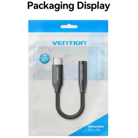 Adaptador Áudio Vention BIIBA/ Jack 3.5 Fêmea - USB Tipo-C Macho/ 10cm/ Preto - Imagem 5