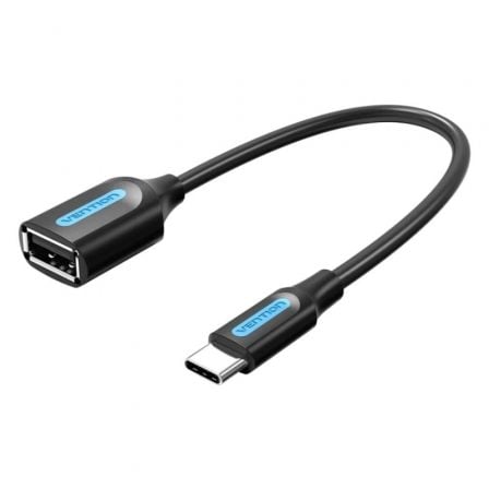 Cabo USB 2.0 Vention CCSBB/ USB Tipo-C Macho - USB Fêmea/ 15cm/ Preto