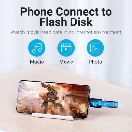 Adaptador USB 3.0 Vention CDUB0/ USB Tipo-C Macho - USB Fêmea - Imagem 2