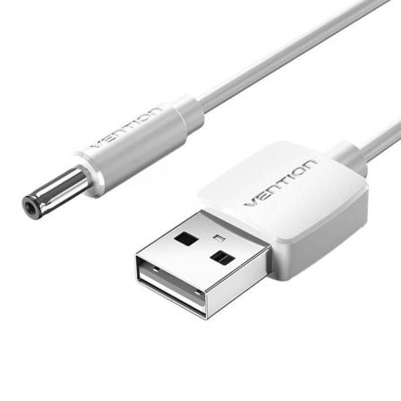 Cabo Alimentação Vention CEXWF/ USB Macho - DC 3.5mm Macho/ 1m/ Branco