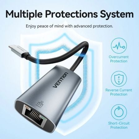 Adaptador USB Tipo-C - RJ45 Vention CFPHB/ 1000Mbps - Imagem 3