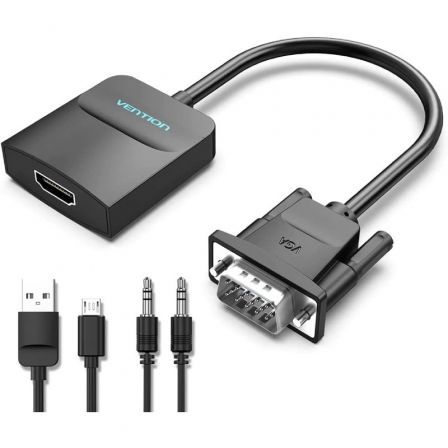 Cabo Conversor Vention ACNBB/ VGA Macho - HDMI Fêmea/ 15cm/ Preto - Imagem 3