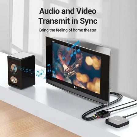 Conversor HDMI para RCA Vention AEEB0/ HDMI Fêmea - RCA Fêmea - MiniUSB Fêmea - Imagem 2