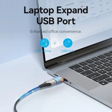 Adaptador OTG USB 3.1 Vention CUBH0/ USB Tipo-C Macho - USB Fêmea/ Azul - Imagem 4