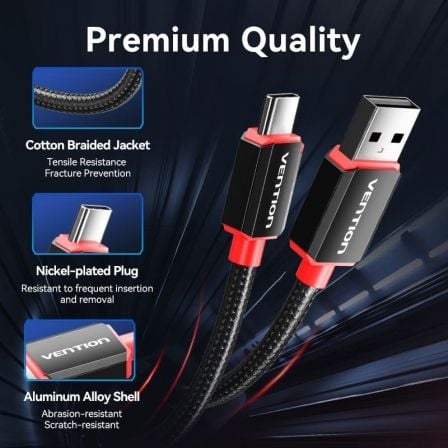 Placa de Som Gaming com Amplificador Vention CVAB0/ USB Tipo-C Macho - 3xJack 3.5 Fêmea - Imagem 3