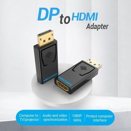 Adaptador Vention HBKB0/ DisplayPort Macho - HDMI Fêmea - Imagem 4