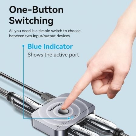 Switch Comutador 8K HDMI 2.1 Bidirecional Vention AKPH0 HDMI Fêmea/USB-C Fêmea - 2x HDMI Fêmea - Imagem 5