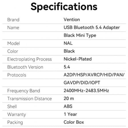Adaptador USB - Bluetooth Vention NALB0 - Imagem 2