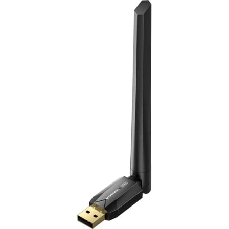 Adaptador Bluetooth 6.0 Vention NAMB0 USB com Antena de Alto Ganho 5dBi Preto