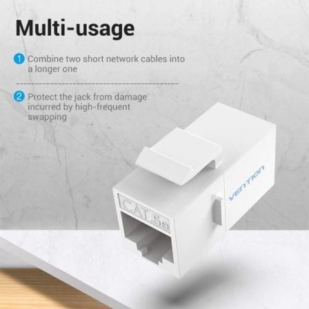 Adaptador Conector RJ45 VDD-B07-W Cat5 UTP/ RJ45 Fêmea - RJ45 Fêmea/ Branco - Imagem 4