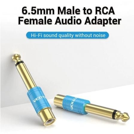 Adaptador Jack Vention VDD-C03/ RCA Fêmea - Jack 6.5 Macho/ Azul - Imagem 2