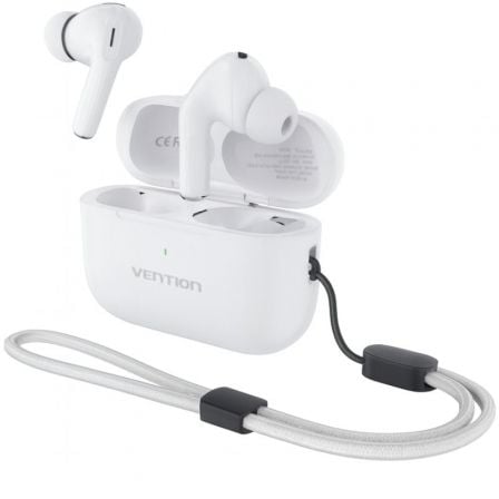 Auscultadores Bluetooth Vention Echo Lite E11 Pro com estojo de carregamento / Brancos