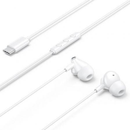 Auscultadores Intra-Auriculares Vention Echo Lite USB-C In-Ear/ com Microfone/ USB Tipo-C/ Brancos
