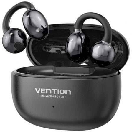 Auscultadores Bluetooth Vention Echo Clip A11 Pro com estojo de carregamento/ Autonomia 6h/ Preto