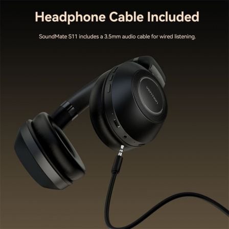 Auriculares Sem Fios Vention SoundMate S11 NBBB0/ com Microfone/ Bluetooth/ Pretos - Imagem 4