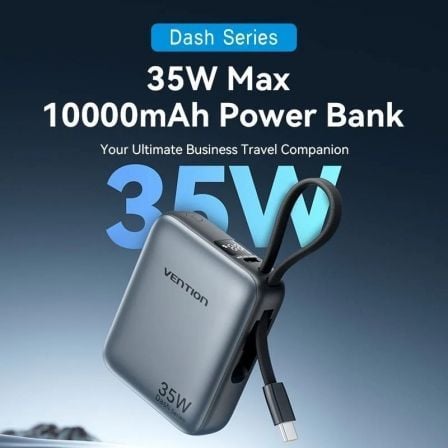 Powerbank 10000mAh Vention FHFH0/ 35W/ Cinzento - Imagem 2