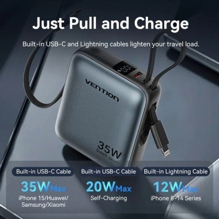 Powerbank 10000mAh Vention FHFN0/ 35W/ Cinzento/ Inclui Cabo USB Tipo-C e Lightning - Imagem 4