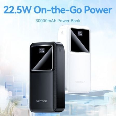 Powerbank 30000mAh Vention FHMW0/ 22.5W/ Branca - Imagem 2