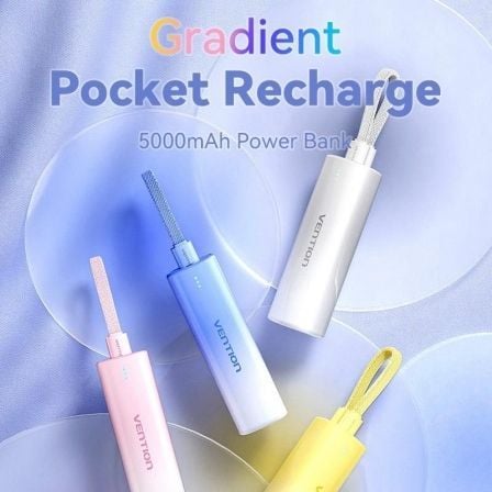 Powerbank 5000mAh Vention FHWM0/ 20W/ Cinzento - Imagem 2