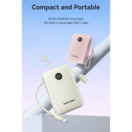 Powerbank 20000mAh Vention FKBN0-C/ 22.5W/ Bege - Imagem 2