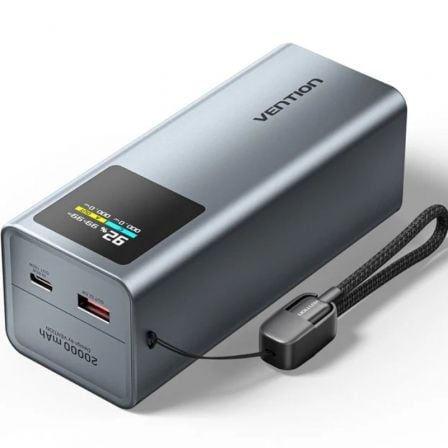 Powerbank 20000mAh Vention FKCH0/ 100W/ Cinzento