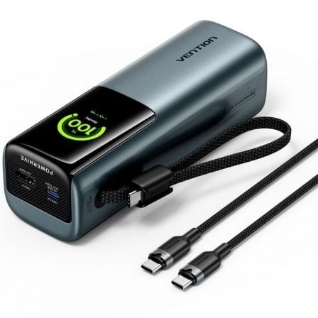 Powerbank 20000mAh Vention FKFH0/ 165W/ Cinzento