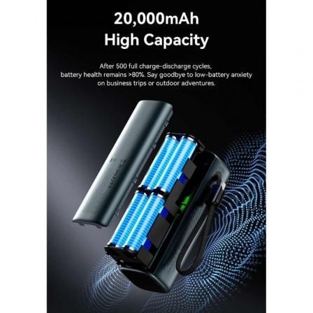 Powerbank 20000mAh Vention FKFH0/ 165W/ Cinzento - Imagem 4