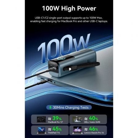 Powerbank 20000mAh Vention FKFH0/ 165W/ Cinzento - Imagem 3