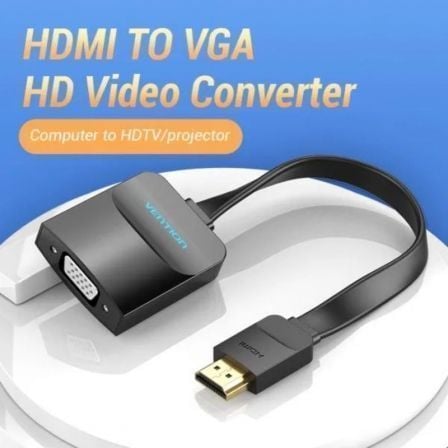 Conversor Vention 74345/ HDMI Macho/ VGA Fêmea/ 15cm/ Preto - Imagem 2