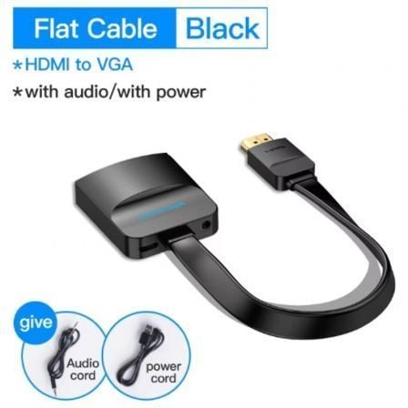Conversor Vention 74346/ HDMI Macho/ VGA Fêmea - Jack 3.5 Fêmea/ 20cm/ Preto - Imagem 2