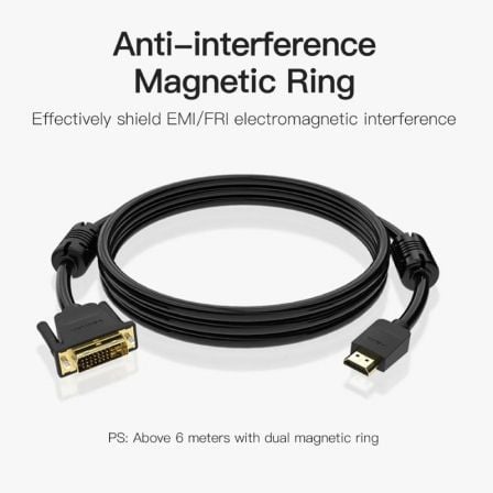 Cabo Conversor Vention ABFBH/ DVI Macho - HDMI Macho/ 2m/ Preto - Imagem 4