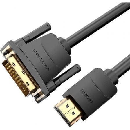 Cabo Conversor Vention ABFBI/ DVI Macho - HDMI Macho/ 3m/ Preto