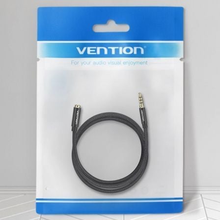 Cabo Estéreo Vention BHCBH/ Jack 3.5 Macho - Jack 3.5 Fêmea/ 2m/ Preto - Imagem 3