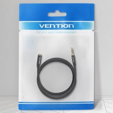 Cabo Estéreo Vention BHCBI/ Jack 3.5 Macho - Jack 3.5 Fêmea/ 3m/ Preto - Imagem 3