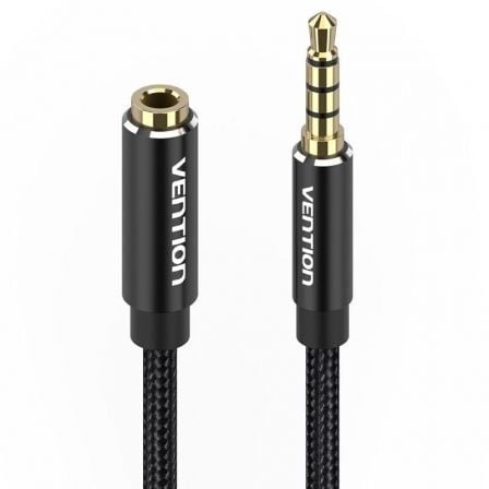 Cabo Estéreo Vention BHCBJ/ Jack 3.5 Macho - Jack 3.5 Fêmea/ 5m/ Preto - Imagem 2