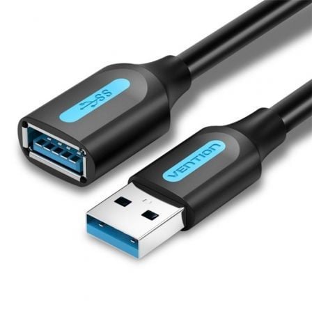 Cabo Extensor USB 3.0 Vention CBHBG/ USB Macho - USB Fêmea/ 5Gbps/ 1.5m/ Preto