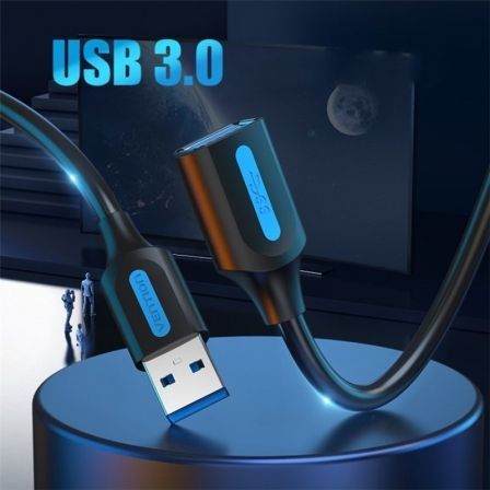 Cabo Extensor USB 3.0 Vention CBHBG/ USB Macho - USB Fêmea/ 5Gbps/ 1.5m/ Preto - Imagem 2