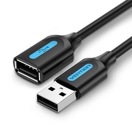 Cabo Extensor USB 2.0 Vention CBIBD/ USB Macho - USB Fêmea/ 50cm/ Preto