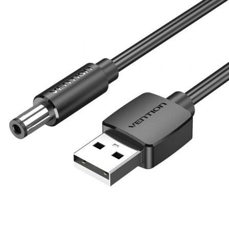Cabo de Alimentação Vention CEYBD/ USB-A Macho - DC 5.5mm Macho/ 50cm/ Preto