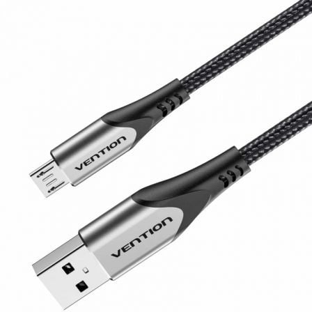 Cabo USB 2.0 Vention COAHH/ microUSB Macho - USB Macho/ Até 60W/ 480Mbps/ 2m/ Cinzento
