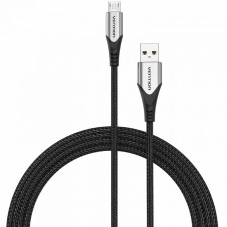 Cabo USB 2.0 Vention COAHH/ microUSB Macho - USB Macho/ Até 60W/ 480Mbps/ 2m/ Cinzento - Imagem 2