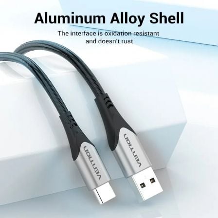 Cabo USB 2.0 Tipo-C Vention CODHD/ USB Tipo-C Macho - USB Macho/ Até 60W/ 480Mbps/ 50cm/ Cinzento - Imagem 2