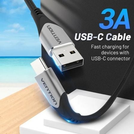 Cabo USB 2.0 Tipo-C Vention CODHD/ USB Tipo-C Macho - USB Macho/ Até 60W/ 480Mbps/ 50cm/ Cinzento - Imagem 3