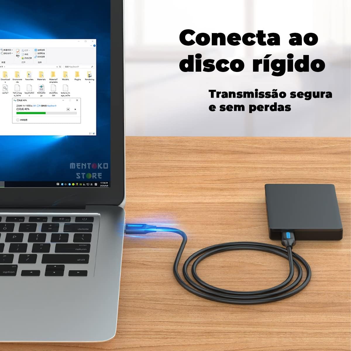 Cabo USB 2.0 Vention COJBH/ USB Macho - USB Macho/ 480Mbps/ 2m/ Preto - Imagem 6